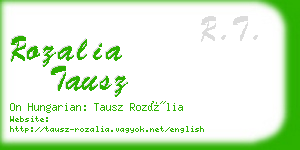 rozalia tausz business card